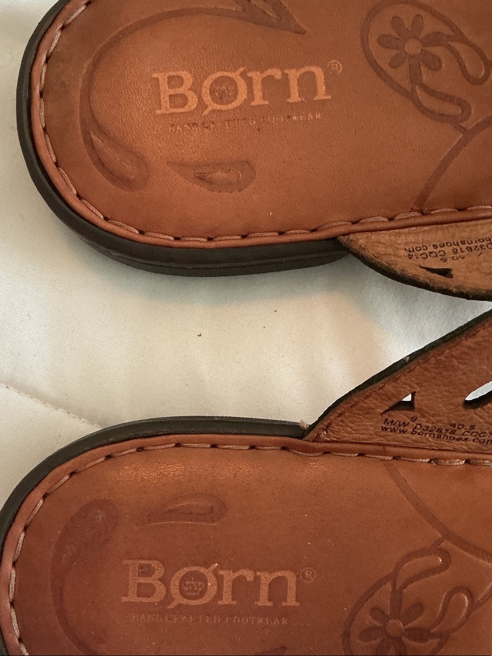 Born (Akala) - Metallic Bronze Cutout Leather Studded Slide Sandals - Picture 8 of 10
